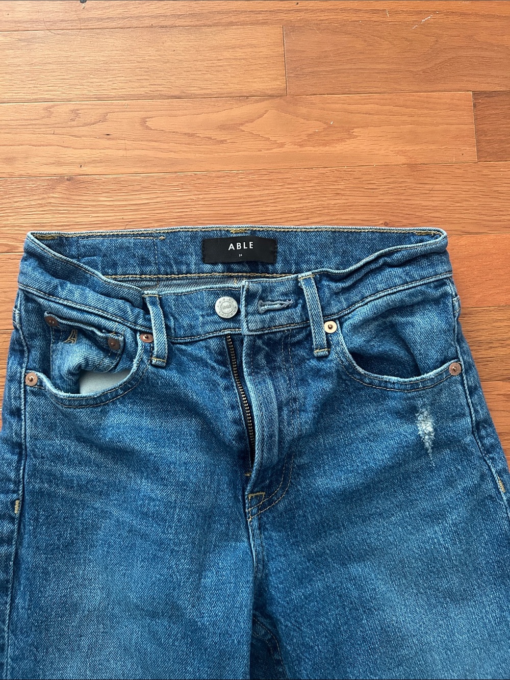Able Women’s Blue Straight-Leg Jeans